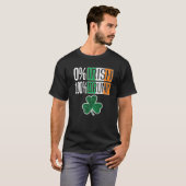 0% Irish 100% Drunk St Patricks Day Irish Shamrock T-shirt (Voorkant volledig)