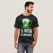 0 Irish 100 Drunkish Draft Beer Shamrock St Patric T-shirt (Voorkant volledig)
