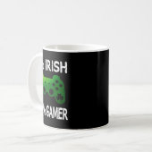 0% Irish 100% Gamer Funny St Patricks Day Video Ga Koffiemok (Voorkant links)