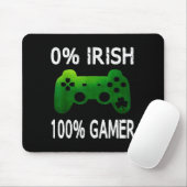 0% Irish 100% Gamer Funny St Patricks Day Video Ga Muismat (Met muis)