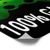 0% Irish 100% Gamer Funny St Patricks Day Video Ga Poster (Hoek)