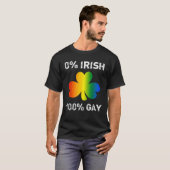 0 Irish 100 Gay Funny St Saint Patrick s Day T-shirt (Voorkant volledig)