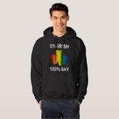 0 Irish 100 Gay  St Saint Patrick's Day Hoodie (Voorkant volledig)