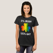 0 Irish 100 Gay  St Saint Patrick's Day T-shirt (Voorkant volledig)