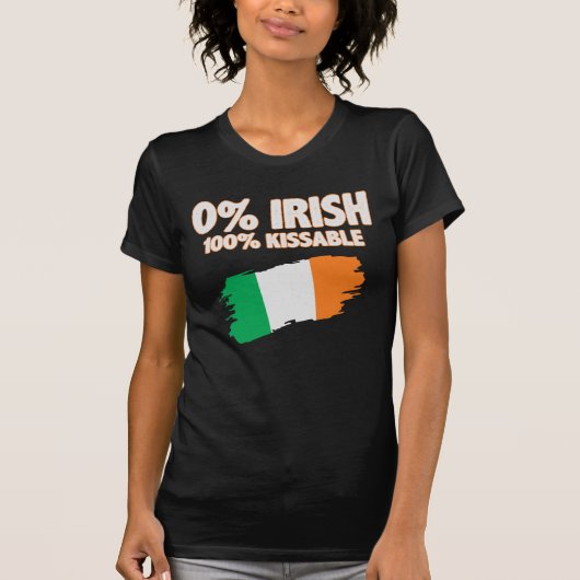 0% Irish 100% Kissable T-shirt (Voorkant)