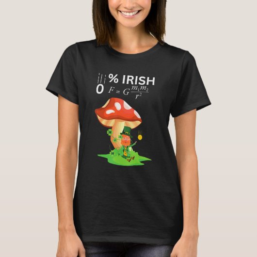 0 Irish Funny Newton's Law physics teachers & Stud T-shirt (Voorkant)