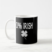 0% Irish Funny St. Patrick's Day Shamrock Men Wome Koffiemok (Links)
