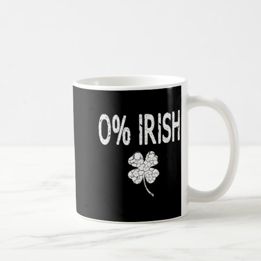0% Irish Funny St. Patrick's Day Shamrock Men Wome Koffiemok (Rechts)