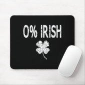 0% Irish Funny St. Patrick's Day Shamrock Men Wome Muismat (Met muis)