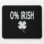 0% Irish Funny St. Patrick's Day Shamrock Men Wome Muismat (Voorkant)
