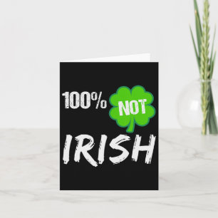 0% Irish Shamrock Happy St Patricks Day 100% Niet  Kaart