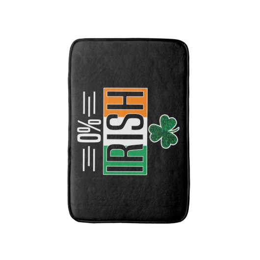 0 Irish St Patricks Day Irish Zero Percent Shmaroc Badmat (Voorkant Verticaal)