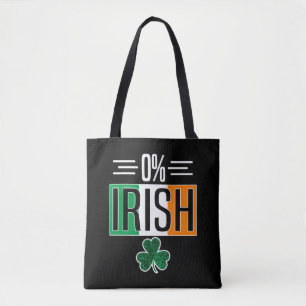 0 Irish St Patricks Day Irish Zero Percent Shmaroc Tote Bag