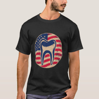 0 Kinder Tandarts Tandheelkunde Patriottische Tand T-shirt