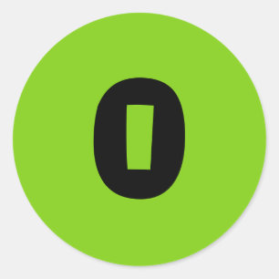 0 Kleine Ronde Groene Aantal Stickers door Janz