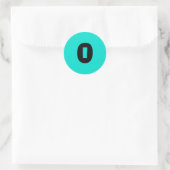 0 Kleine Ronde Turquoise Aantal Stickers door Janz (Tas)