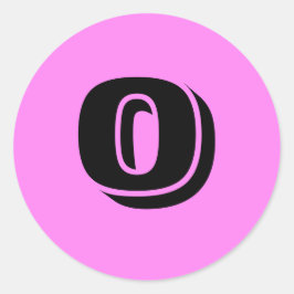 0 kleine ronde Violet Number stickers van Janz
