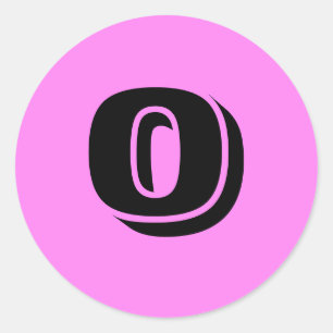 0 kleine ronde Violet Number stickers van Janz