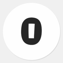 0 Kleine Ronde Witte Aantal Stickers door Janz