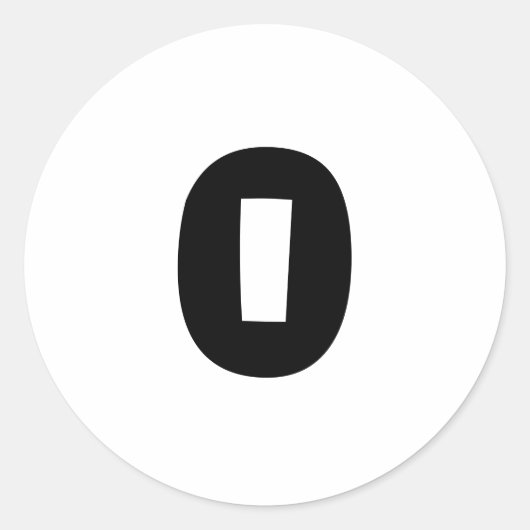 0 Kleine Ronde Witte Aantal Stickers door Janz (Voorkant)