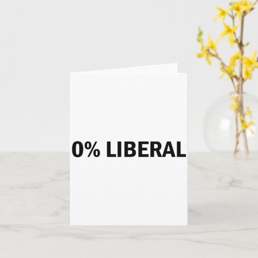 0% liberaal 0 procent liberaal grappig conservatie kaart (Gele Bloem)