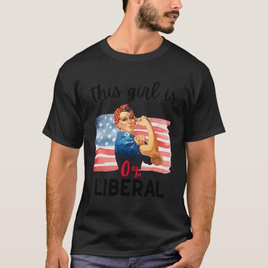 0 Liberaal 100 Amerikaans Pro Conservatief T-shirt (Voorkant)