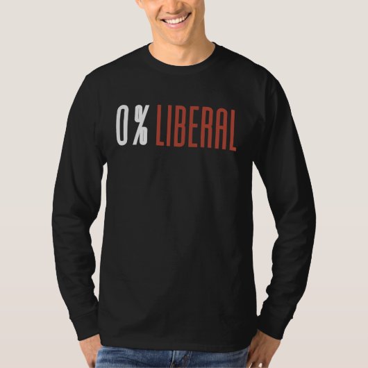 0 liberaal 100 Amerikaans T-shirt (Voorkant)