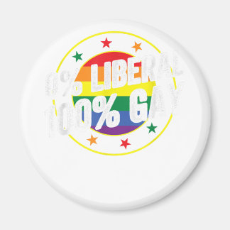 0 Liberaal 100 Gay LGBT Design voor Conservatieven Magneet