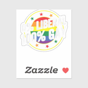 0 Liberaal 100 Gay LGBT Design voor Conservatieven Sticker