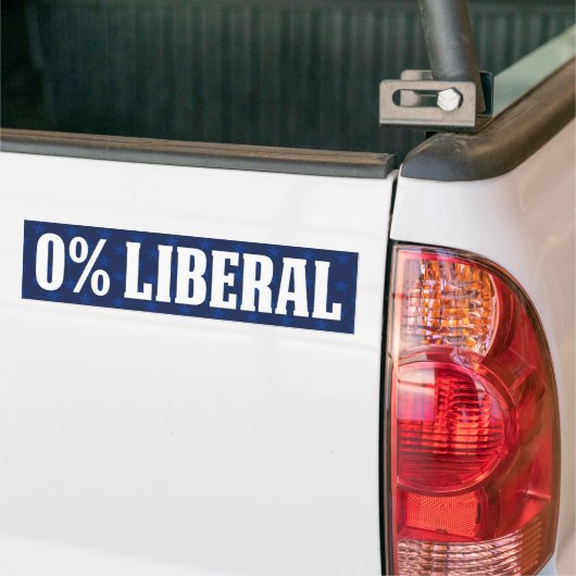 0% Liberaal, anti-liberaal anti Biden Pro troef Bumpersticker (Op Truck)