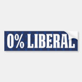 0% Liberaal, anti-liberaal anti Biden Pro troef Bumpersticker (Voorkant)