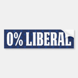 0% Liberaal, anti-liberaal anti Biden Pro troef Bumpersticker