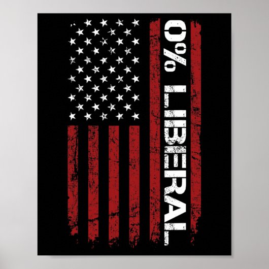 0% liberaal Nul procent anti liberaal - Grappige R Poster (Voorkant)