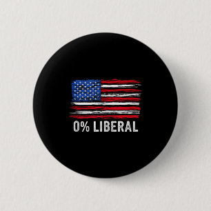 0% liberaal nul procent anti liberaal Republikeins Ronde Button 5,7 Cm