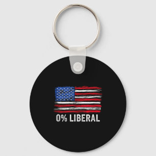 0% liberaal nul procent anti liberaal republikeins sleutelhanger