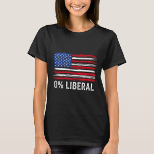 0% liberaal nul procent anti liberaal republikeins t-shirt
