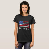 0% liberaal nul procent anti liberaal republikeins t-shirt (Voorkant volledig)