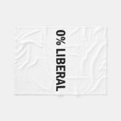 0% Liberal 0 Percent Liberal Funny Conservative Li Fleece Deken (Voorkant (Horizontaal))