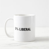 0% Liberal 0 Percent Liberal Funny Conservative Li Koffiemok (Links)