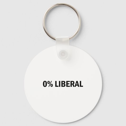 0% Liberal 0 Percent Liberal Funny Conservative Li Sleutelhanger (Voorkant)