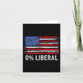 0% Liberal Zero Percent Anti Liberal Republican Ta Kaart (Voorkant)