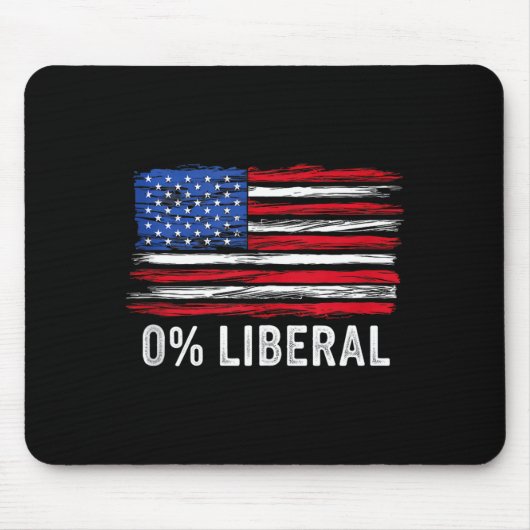 0% Liberal Zero Percent Anti Liberal Republican Ta Muismat (Voorkant)