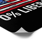 0% Liberal Zero Percent Anti Liberal Republican Ta Poster (Hoek)