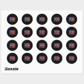 0% Liberal Zero Percent Anti Liberal Republican Ta Ronde Sticker (Vel)