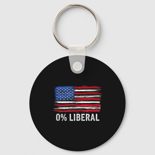 0% Liberal Zero Percent Anti Liberal Republican Ta Sleutelhanger (Voorkant)