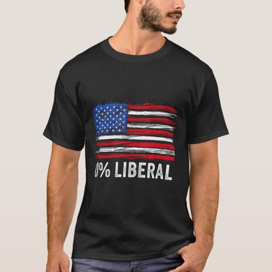 0% Liberal Zero Percent Anti Liberal Republican Ta T-shirt (Voorkant)