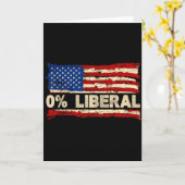 0% Liberal Zero Percent Liberal Republican Flag  Kaart (Gele Bloem)