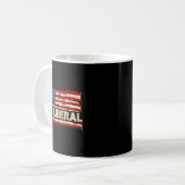 0% Liberal Zero Percent Liberal Republican Flag  Koffiemok (Voorkant links)