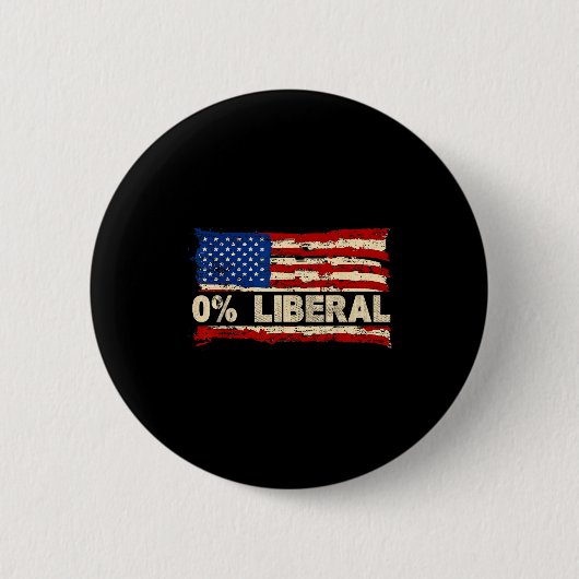 0% Liberal Zero Percent Liberal Republican Flag Ronde Button 5,7 Cm (Voorkant)