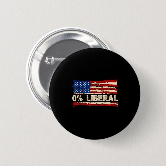 0% Liberal Zero Percent Liberal Republican Flag Ronde Button 5,7 Cm (Voorkant /achterkant)